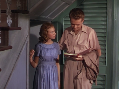 Harriet (Patricia Walters) and Captain John (Thomas E. Breen) in The River (1951), Dir. Jean Renoir